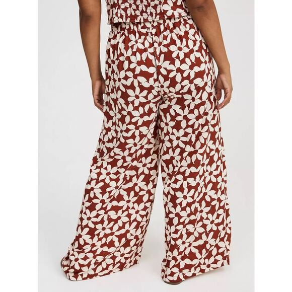 Torrid Corset & Wide Leg Pant Set NWT Size 0 L 12 Amy Floral Roasted Russet Boho - Picture 9 of 12